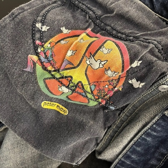 Wrangler Peter Max Retro Tapered Blue Denim Jeans Size 32x31 - Picture 6 of 13